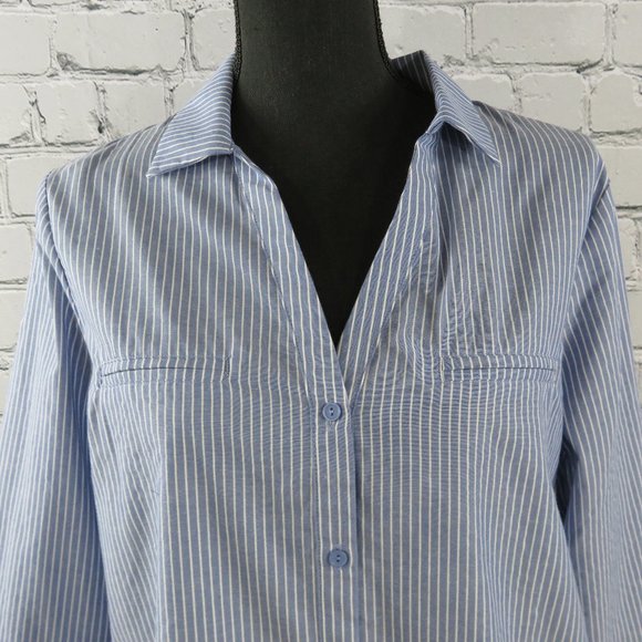 Women's Long Sleeve Button Down Dress - Picture 2 of 5